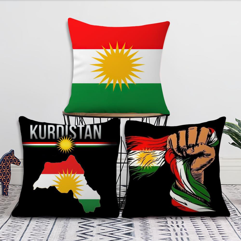 Flag of Kurdistan cushion cover Pillow Cover Decoration Room Home Sofa living Office Car Nordic Simplicity