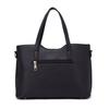 (Black) Miss Lulu Women's Shoulder Bag & Mini Pouch