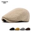 Men and women autumn and winter warm beret painter hat wool knitted cap casual forward hat British newsboy hat