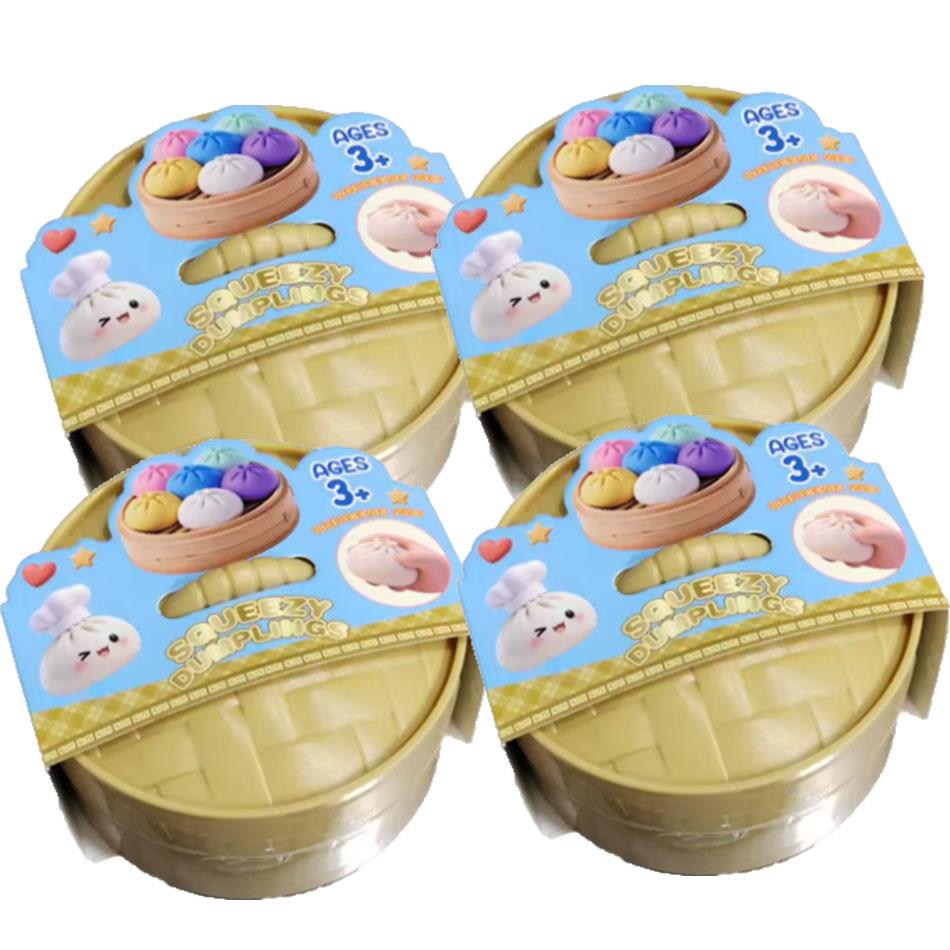 Regalo IN Regali Realistico Gigante Raviolo Spremibile con Cestello di Bambù Morbido Palla di Impasto TPR Giocattolo Decompressione Fidget Divertente Creativo
