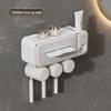 Multi-functional Wall-Mounted Toothbrush Holder with Cups