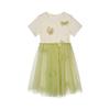 Fuluomi Girls' Color-Blocked Mesh Princess Dress