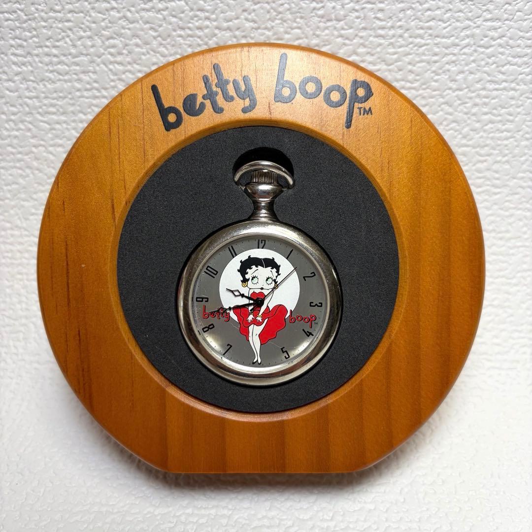 Used [Junk item] FOSSIL Betty Boop limited edition pocket watch table clock with certificate