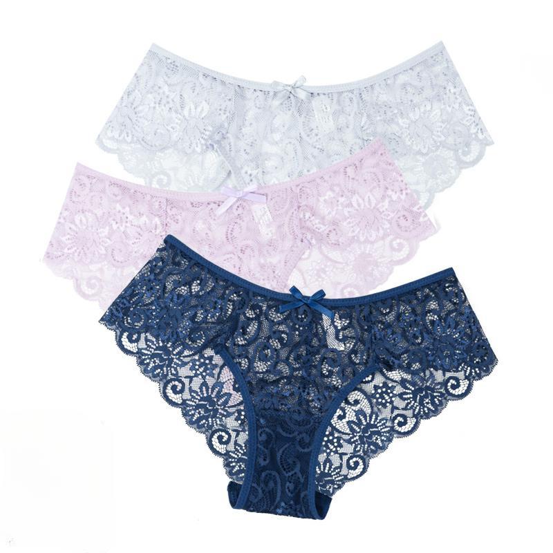 Damen Sexy Spitzen-Slips Transparente Slips Sexy Intimslips Damenunterwäsche
