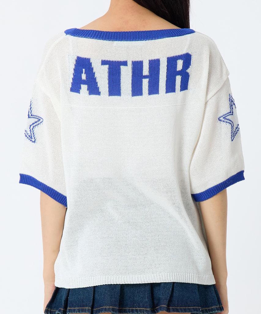 ANDTHEOTHER Maglia Blu Oversize Girocollo Manica Corta