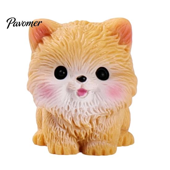 Small Decorative Figurines 2Pcs Mini Dog Figurines, Cute Resin Puppy Miniature Animal Figures, Car Dashboard Decorations Ornaments for Micro