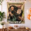 Bob Marley Customize Text Tapestry Aesthetic Wall Tapestry Non-Fading Color Perfect for Studio Apartment Ideal for All Seasons