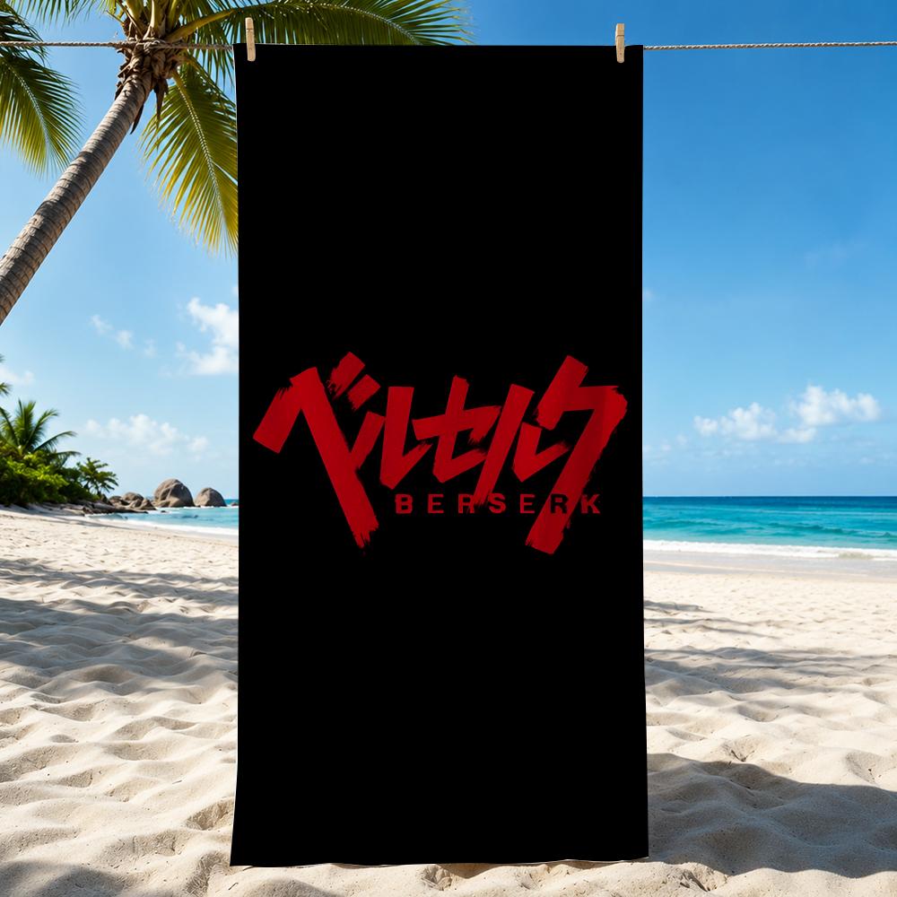 Berserk Japanese Anime Cool Towel Beach Towel Quick Dry Absorbent Bath Towel For Swimming Gym Camping Outdoor Sunbathing