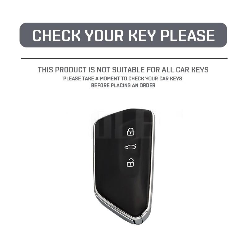 Interior Mouldings Car Smart Key Case Cover Shell For VW Volkswagen Golf 8 MK8 2020 For Skoda Octavia A8 2021 Seat Leon MK4 Acce