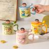 Uroczy kubek Crayon Shin Chan  Kubek ceramiczny o wysokim poziomie wyglądu dla dziewcząt  Kubek do kawy, mleka do biura  Prezent urodzinowy