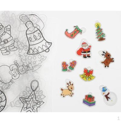 6pcs Christmas Designs Shrink Plastic Wrap for Handmade