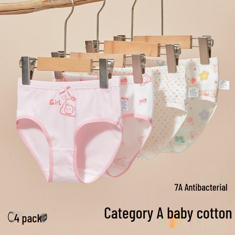 Girls' Pure Cotton Summer Underwear - Comfy, Non-Pinching Design for Toddlers