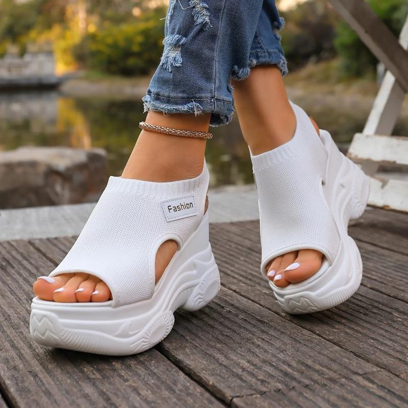 Summer Elegant Sexy Wedge Thick Soled Sandals Fashionable Best Selling Comfortable Beach Women s Shoes 36