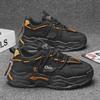 Men's Autumn 2024 Breathable Mesh Sneakers with Thick Sole and Shock Absorption