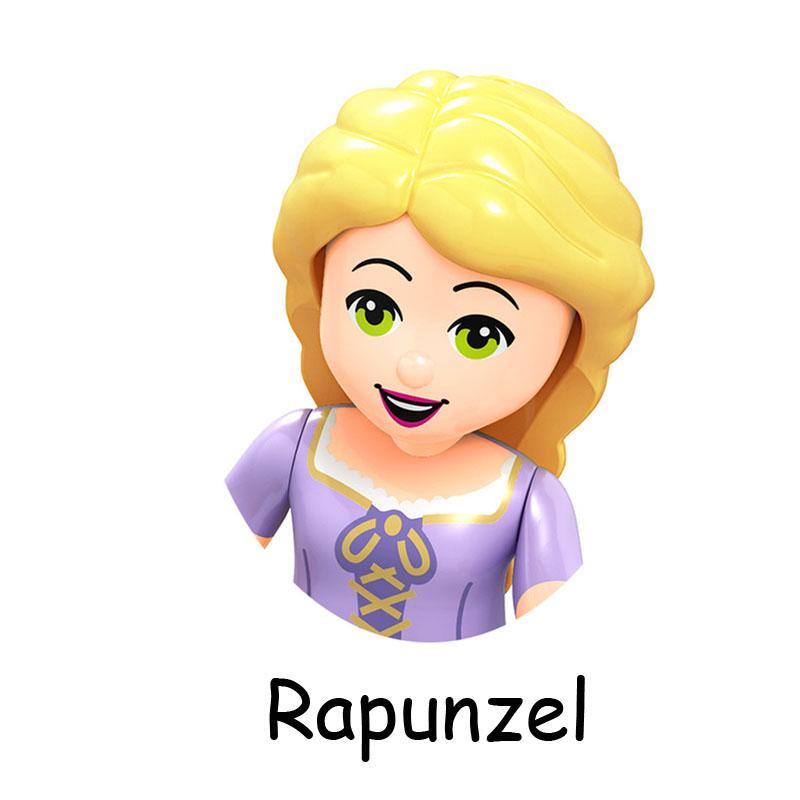 Non-Toxic Fairy Tale Princess Children Belle Beast Cinderalla Anna Olivia Model Figure Blocks Construction Building Bricks Toys For Children