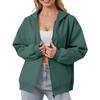 Women's Off Shoulder Zipper Hoodie Sweatshirt  Fashion Clothing Casual Jacket