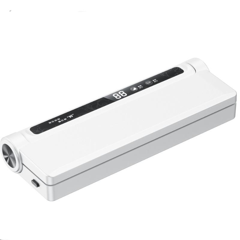 New Upgrade Compact Vacuum Sealer Machine, 75KPA Strong Suction, LED Digital Timer Display, Dual Use For Dry & Wet Foods