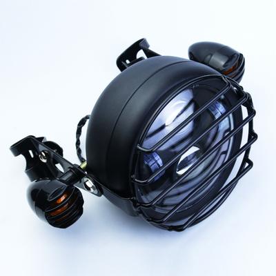 Çatal Lambası CG125 Retro Far Motosiklet Vintage Honda 125 Dicati Triumph 6.2" Cafe Racer LED Mermi Işık için