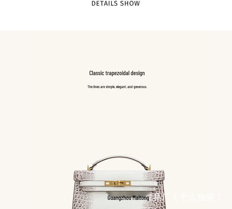 JWPEI Women's Crocodile Pattern Kelly Handbag, Crossbody or Single Shoulder Small Square Bag