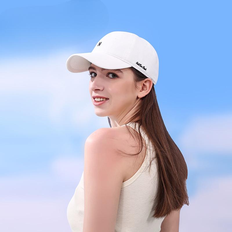 Pure Cotton Soft Top High Quality Letter Embroidered Baseball Cap Baseball Cap Women's Outdoor Face Showing Small Sun Protection Hat