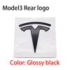 QSGMX1 3D For Tesla Logo ABS TESLA  Model 3 Mode Y Car Front Hood Logo Cover Emblem Sticker Styling Auto Body Rear Trunk Badge