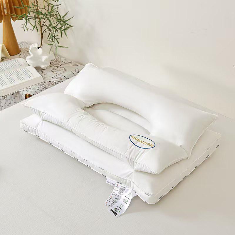 Cotton Double Layer Neck Support Pillow Side Sleepers Comfortable Bedding Core Home Hotel Use
