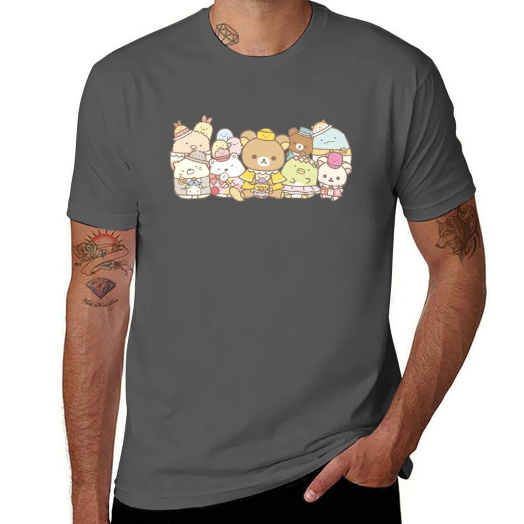Rilakkuma And Sumikko Gurashi Inspired Graphic Tshirt Festive Simple Tshirt
