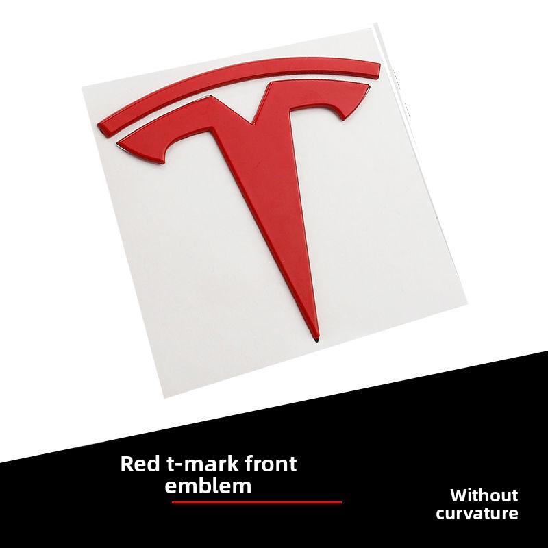 SGJPH1 For Tesla Model 3 Model Y Car Logo Badge Hood Front Grille Rear Trunk Decoration Sticker Accessories Cybertruck Roadster SpaceX
