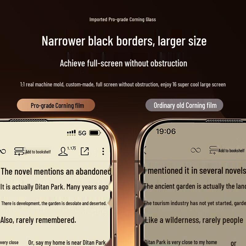 UGREEN Corning Glass Screen Protector for iPhone 16 Plus/15 Plus