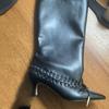 Fashion 2025 New Sharp Pointed Fashionable Buckle Heel Boots Fashion Versatile Cool Boot Women Brown Long Boots Women Shoes