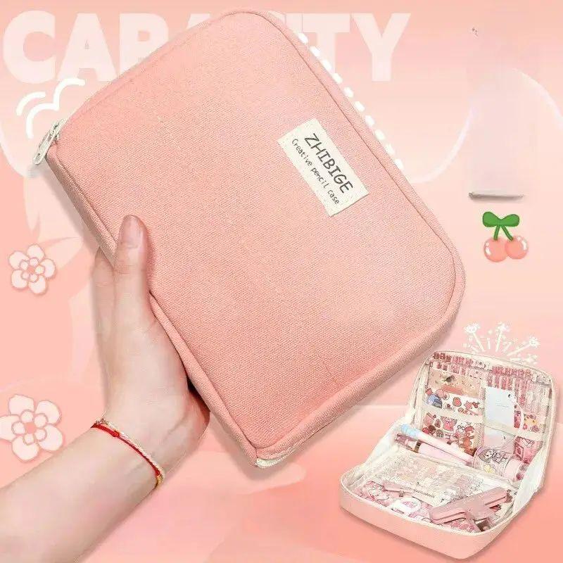 

1 шт. Большой вместительный пенал, симпатичные пеналы для студентов, большая сумка для ручек, коробка для хранения, пенал для ручек, подарочная школьная канцелярская дорожная сумка