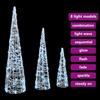 Christmas Tree with 90 LEDs 3 pcs Cool White 20 x 20 x 80 cm Acrylic