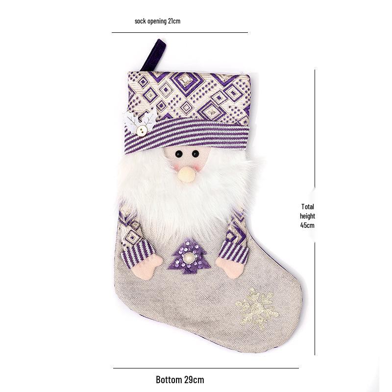 Children's Christmas Stocking Gift Bag and Tree Ornament Decoration