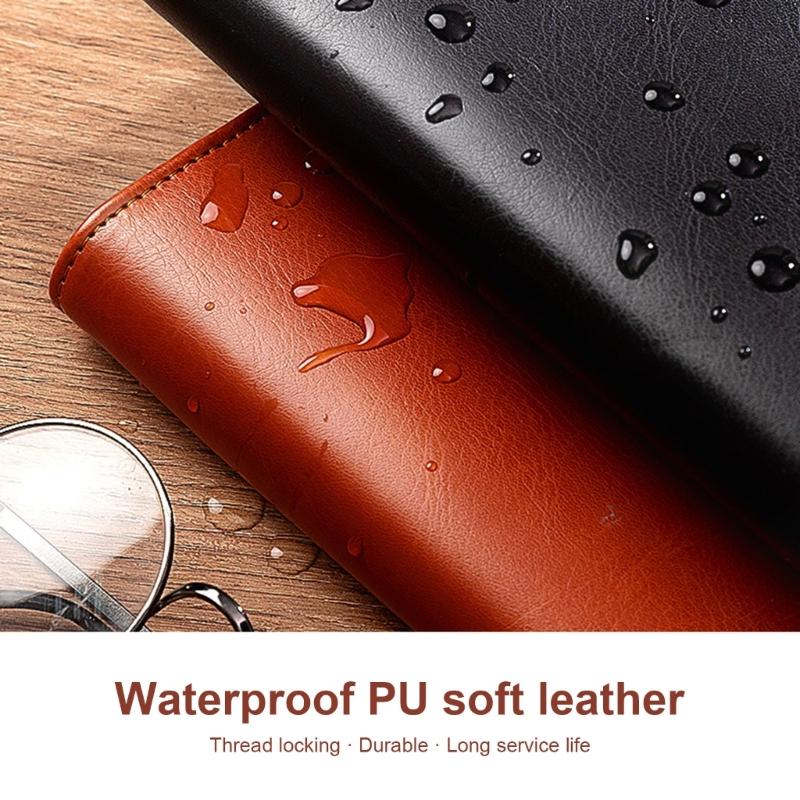 Leather Conference Folder Zippered Business Document Case with Calculator Clipboard Multiple Pocket Card Holder Pen Slot
