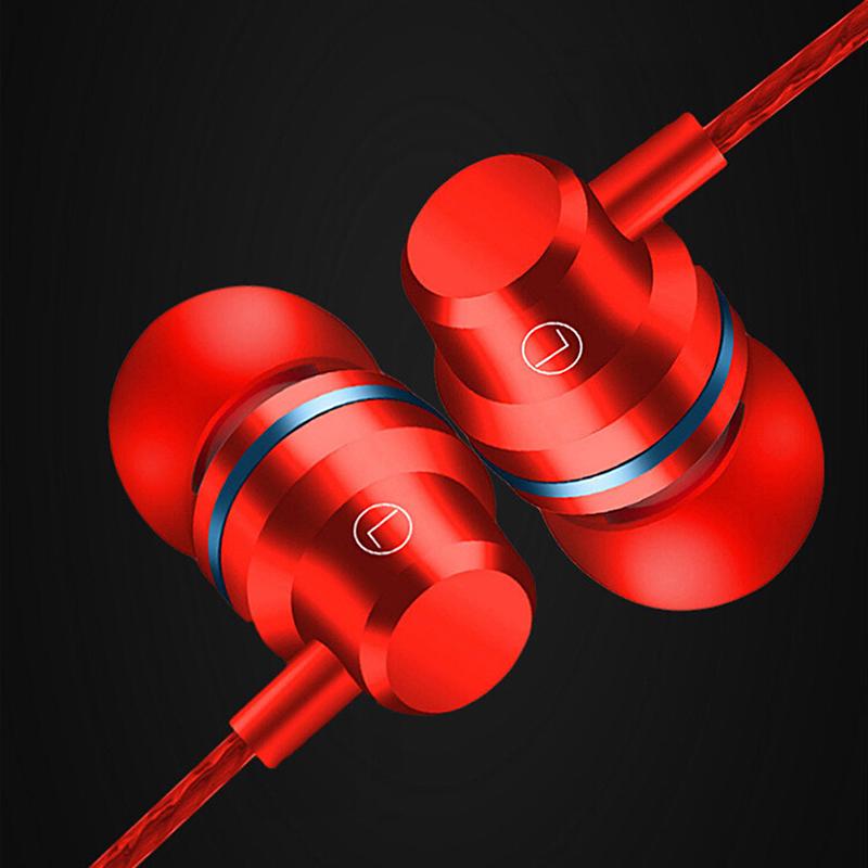 Wired Earbuds Noise Cancelling Stereo Earphones Heavy Bass Sound Sport Headset