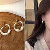 French Retro Pearl Clip-On Earrings: Mosquito Coil Design, Hong Kong Niche Style, No Piercing Needed, Women's High-End Fashion Accessories.