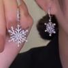 Schneeflocken-inspirierte Ohrringe für empfindliche Haut Elegante Ohr-Accessoires Schmuck-Accessoires Weihnachtsgeschenk