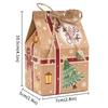 30/1PCS Christmas Kraft Paper Gift Bags Candy Cookie Snack Packaging Box Xmas New Year Party Home Decoration Wrapping Supplies