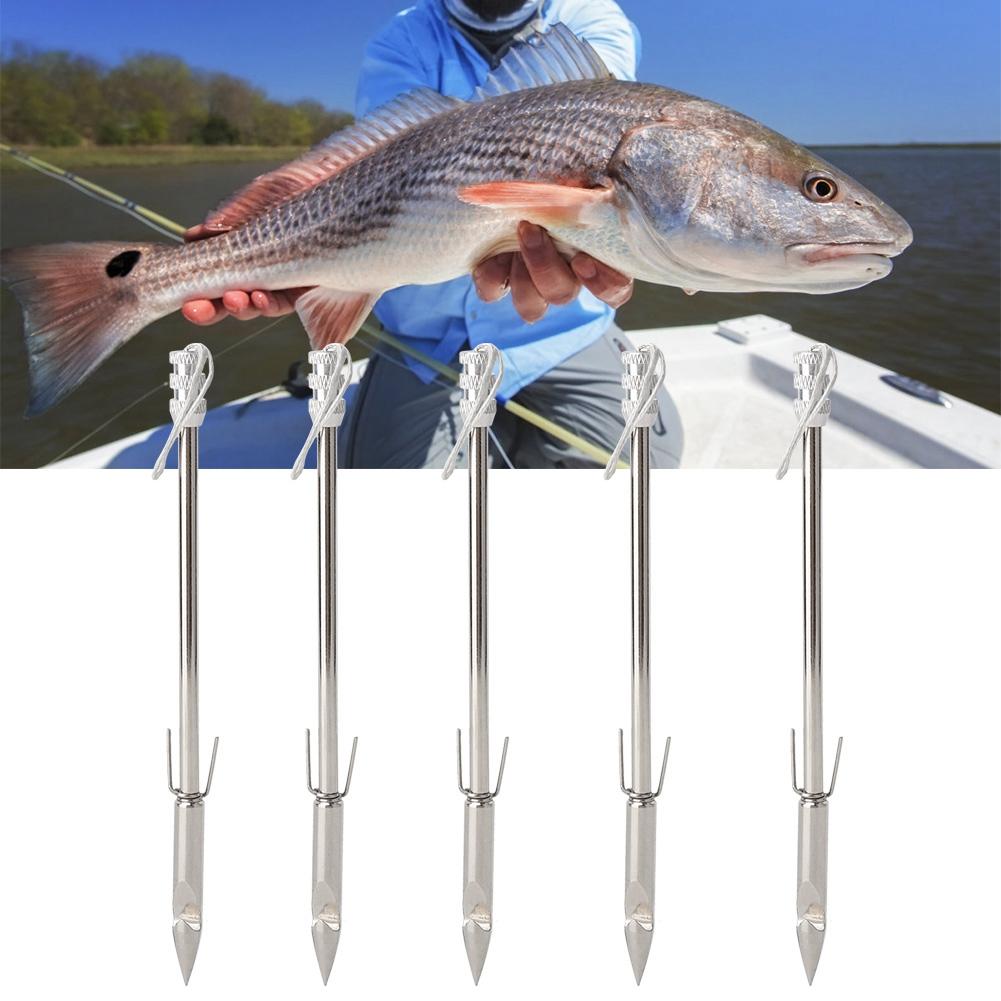 5er Set Outdoor Metall Bogenfischen Fisch Dart Pfeilspitze Katapult Spitze Jagd Schießen