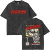 2026 Anime Gachiakuta Zanka Vintage Washed T Shirt Men Women Manga Fashion Trend Short Sleeve T-shirt Male Retro Oversized T-shirts