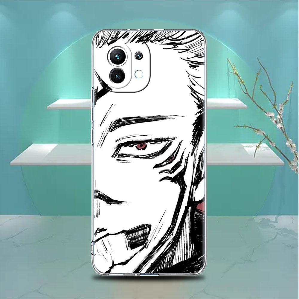 Cute Jujutsu Kaisen Anime Clear Case For Xiaomi Mi Poco X3 NFC M3 Pro F3 F1 11 Lite 12 Note 10 11T 9T Transparent Phone Cover