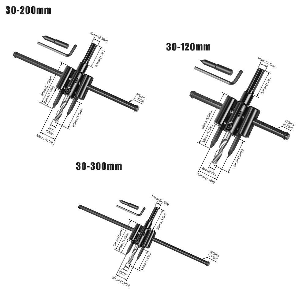 Adjustable Hole Cutter 45 Degrees Chamfer Circle Hole Cutter Drill Bit  DIY Tool