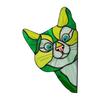 Sunlight Catching Cat Sticker Stained Glass Window Cling, Vintage Colorful Kitty Decal, Removable Static Cling for Door Wall Car, UV-Resistant