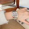 Neue Uhr Leopardenmuster Damenmode Exquisites Stahlarmband Großes Zifferblatt Damen Luxus Quarz Uhr Zubehör Geschenk