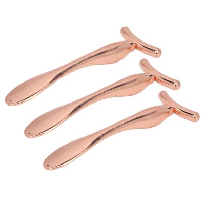3pcs T Shaped Neck Skin Lifting Firming Massage Stick Set Professional Women Eye Cream Applicator Massager