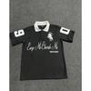 American Men's Summer New Letter Stripe Print Comfortable Breathable Polo Short-Sleeved T-Shirt Outdoor Casual Top