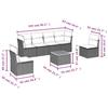 VidaXL Salon de Jardin avec Coussins 7 pcs, Canapés de Terrasse, Ensemble de Meubles de Patio, Mobilier d'Extérieur, Mélange 3255884