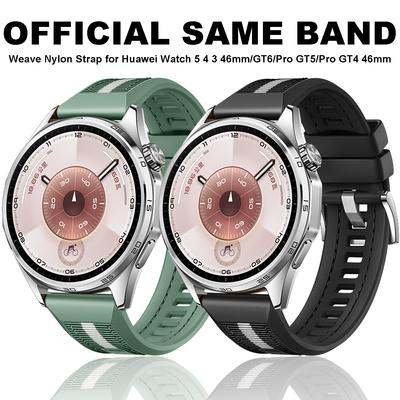 22mm Silikonový Pletený Nylonový Řemínek pro Huawei Watch GT6 Pro 46mm Pásek Nárameník pro Huawei GT5/GT4/GT3 46mm Náramek Řemínek na Hodinky