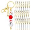 Beaded Keychains Making Kit 24Pcs Beadable Keychain Bars Blank Item For DIY Crafts Jewelry Creation Gold