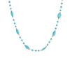 Stainless Steel Fresh Blue Beaded Necklace Women's Niche Design Sense Multi-layer Stacked Temperament Collarbone Chain
